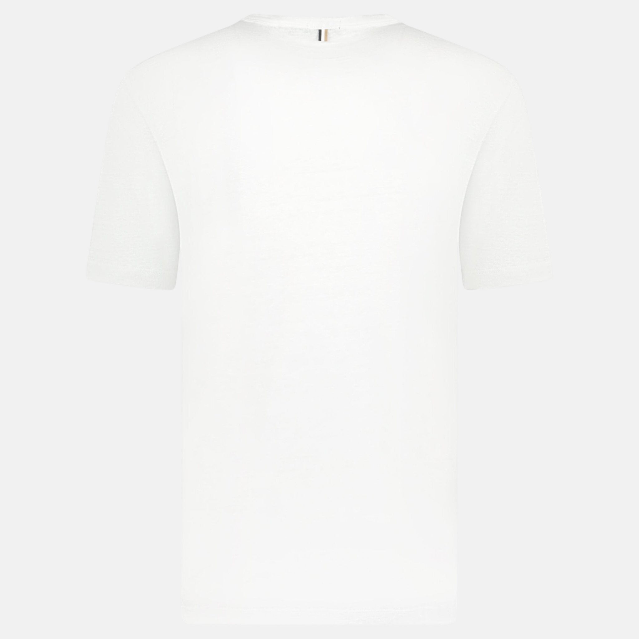 BOSS Linen Tiburt T-Shirt White - A39 - northern threads uk