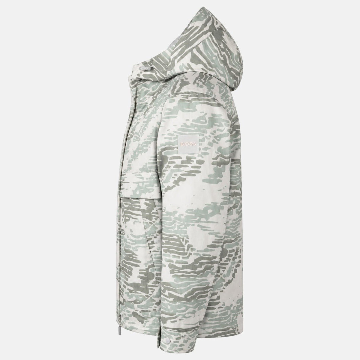 BOSS Ocombo Jacket Light Camo Green/Silver | Northern Threads Designer Menswear