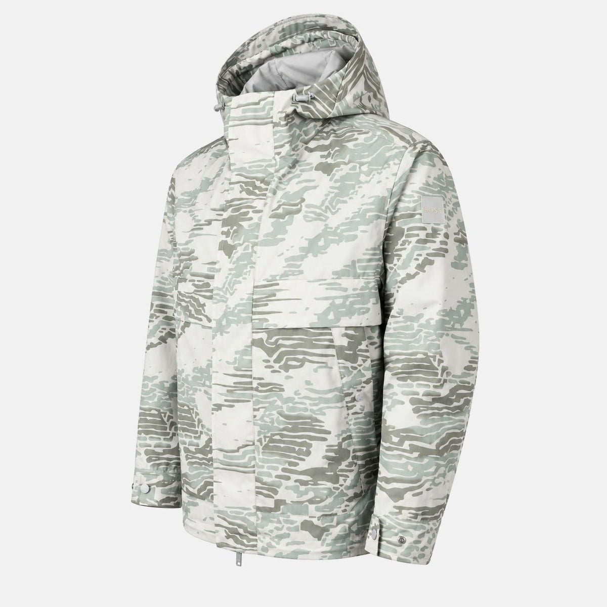 BOSS Ocombo Jacket Light Camo Green/Silver | Northern Threads Designer Menswear