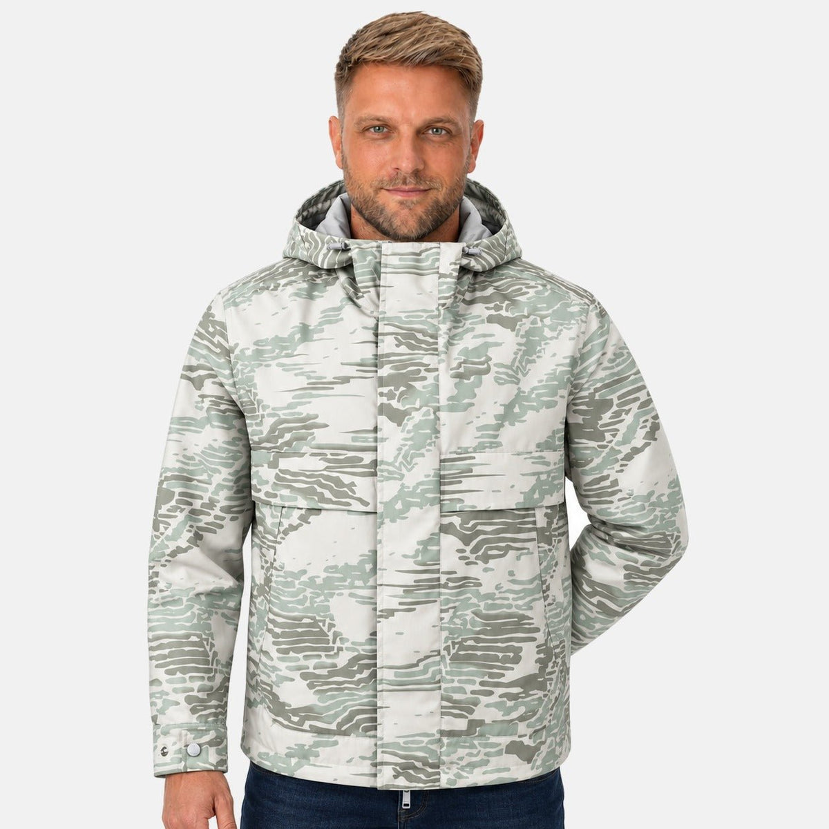 BOSS Ocombo Jacket Light Camo Green/Silver | Northern Threads Designer Menswear