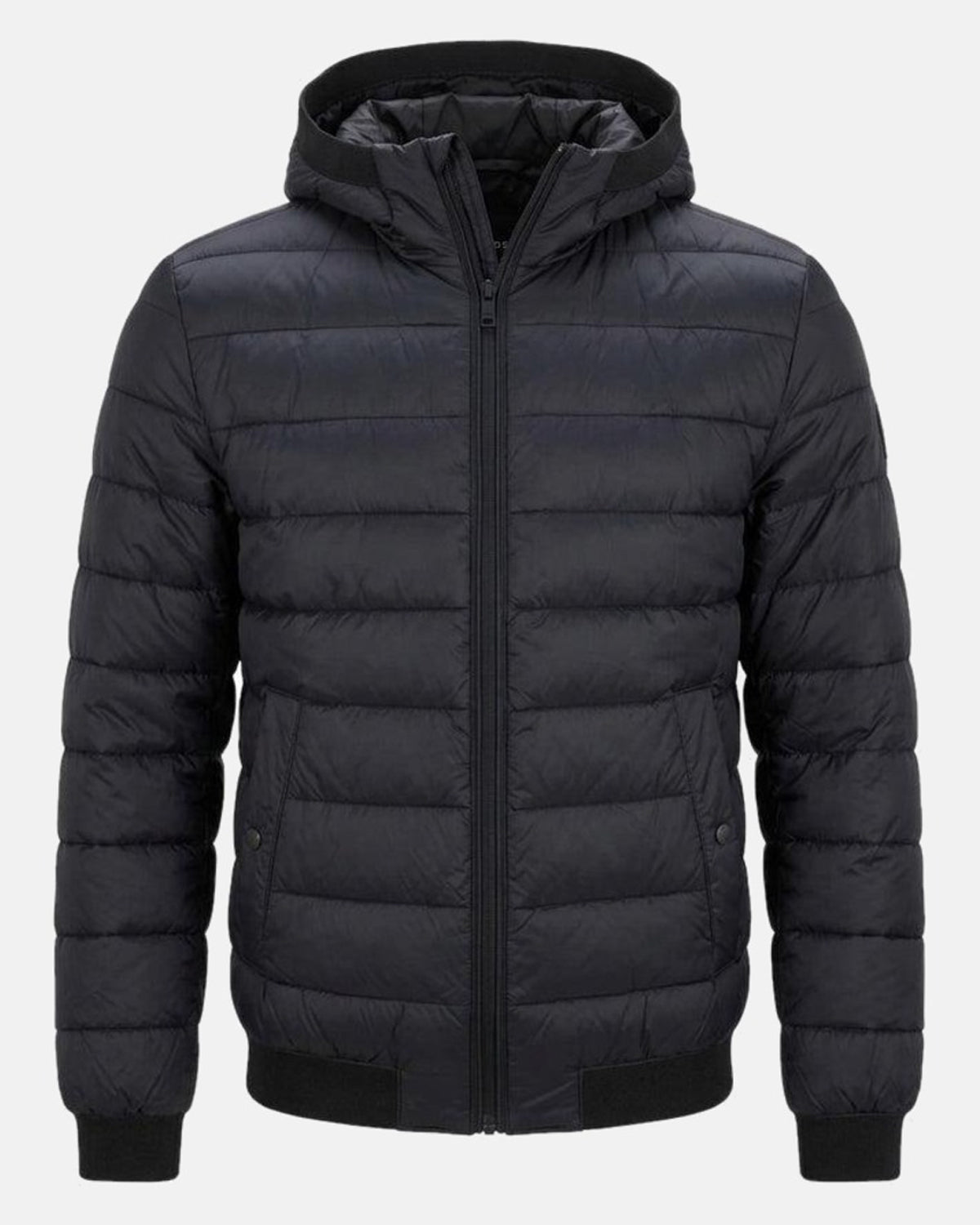 BOSS Odenis Hooded Padded Jacket Black | Northern Threads Designer Menswear