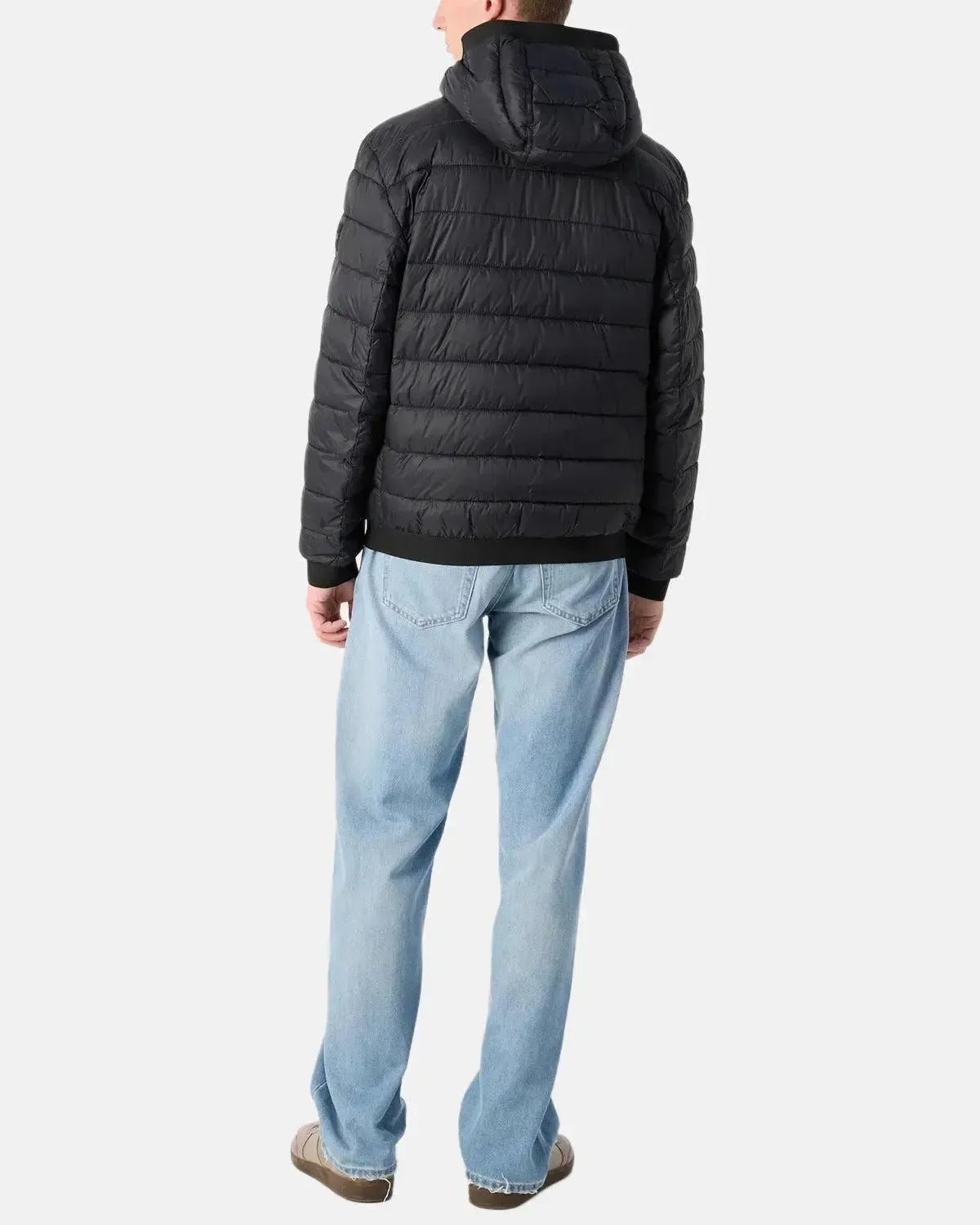 BOSS ODENIS HOODED PUFFER JACKET BLACK - northern threads