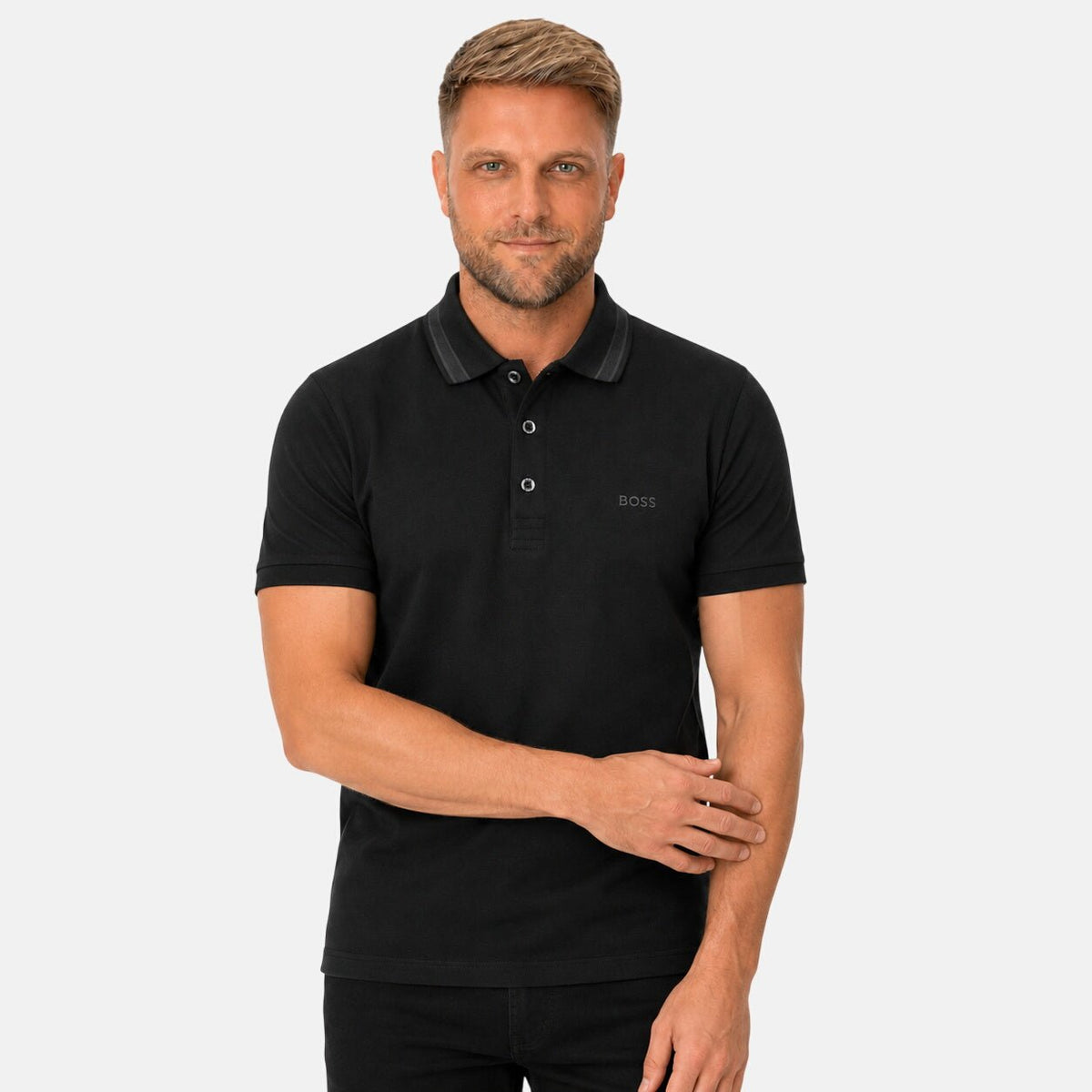 BOSS Paddy Piqué Polo Shirt Black | Northern Threads Designer Menswear