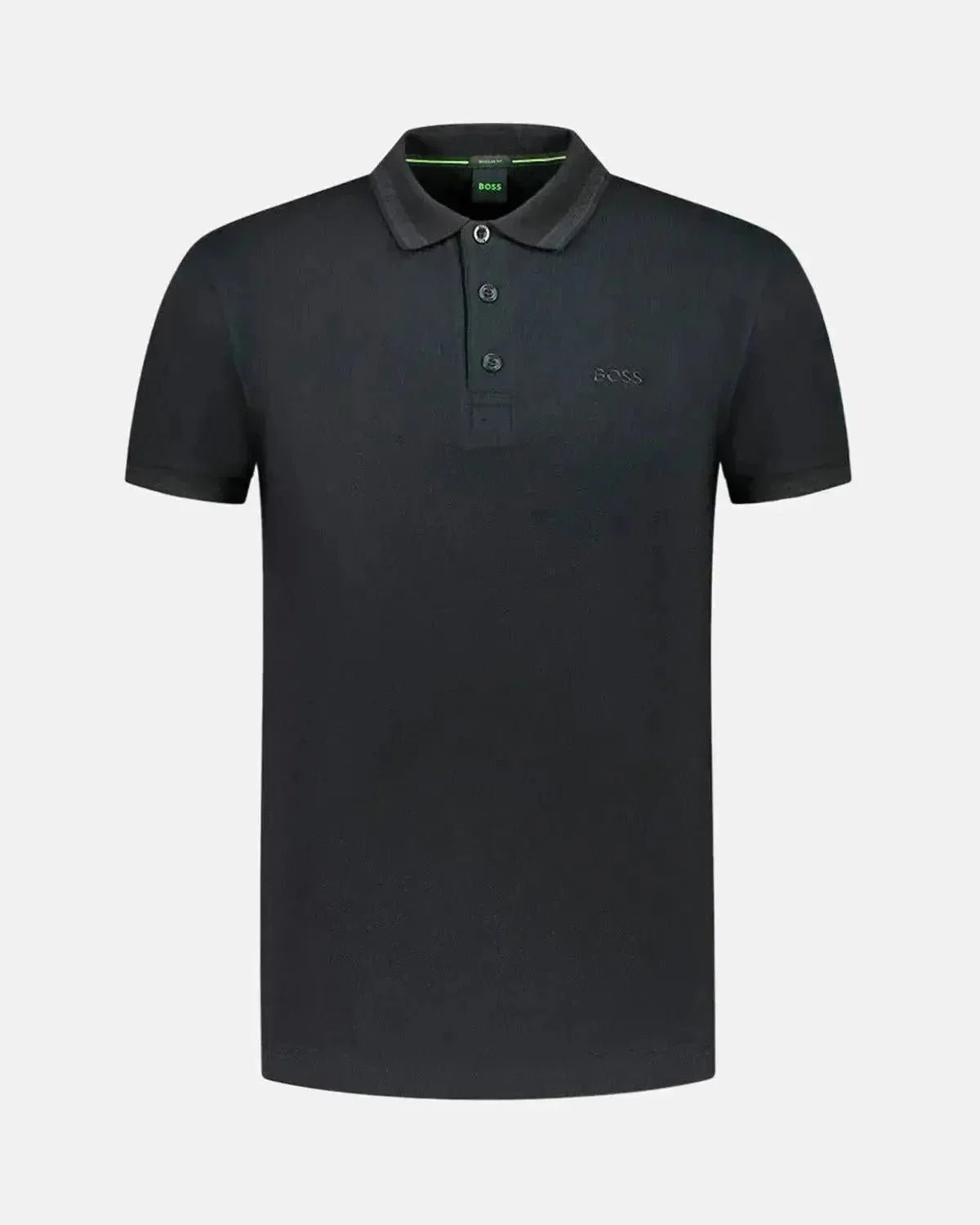 BOSS PADDY POLO SHIRT BLACK TONAL - northern threads