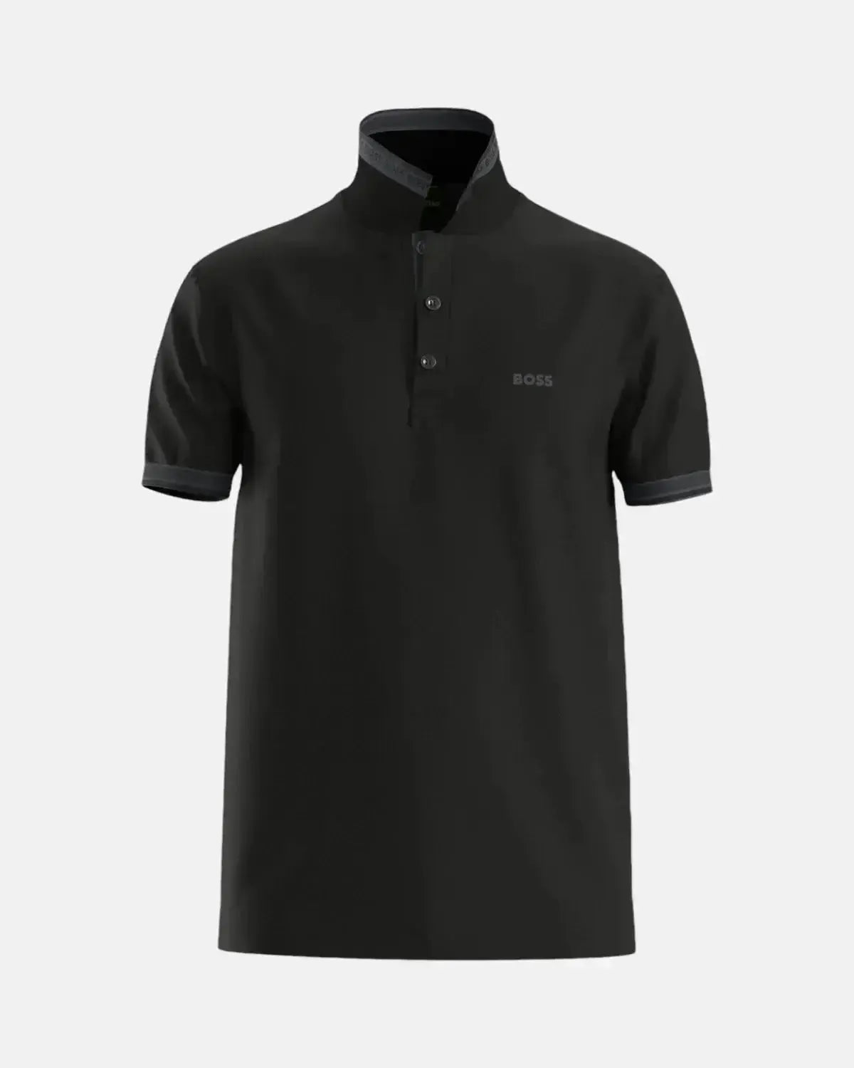 BOSS PADDY POLO SHIRT BLACK TONAL - northern threads