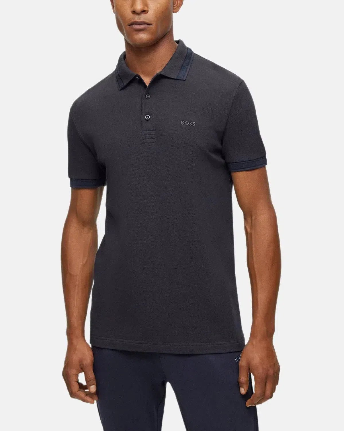 BOSS PADDY POLO SHIRT DARK BLUE TONAL - northern threads