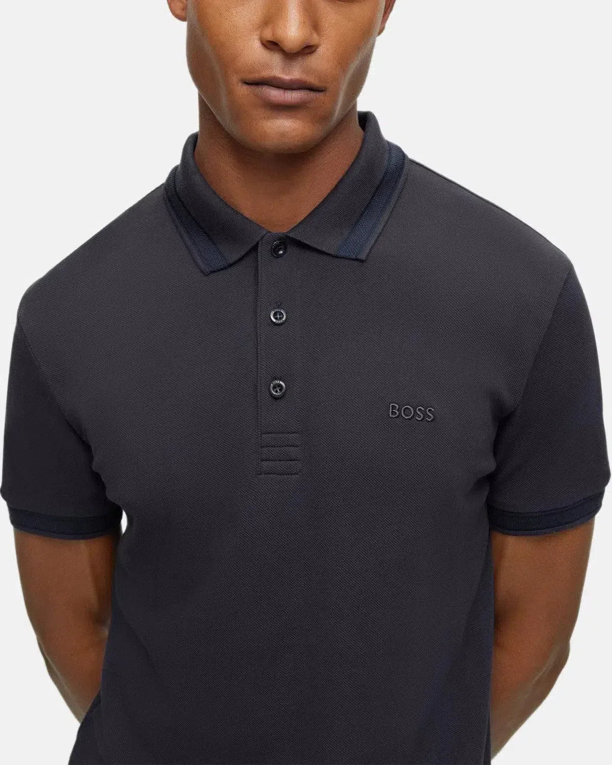 BOSS PADDY POLO SHIRT DARK BLUE TONAL - northern threads