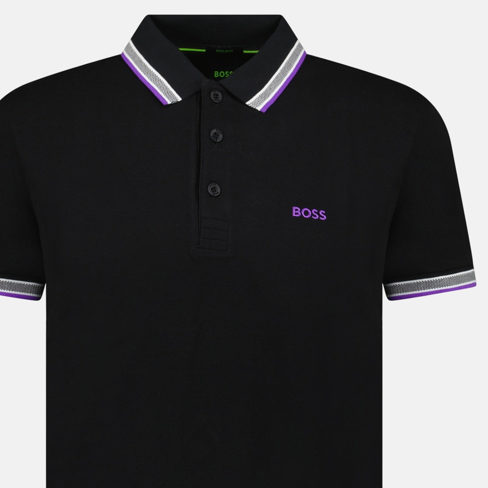 BOSS Paddy Polo Shirt Purple Black - O9 - northern threads uk