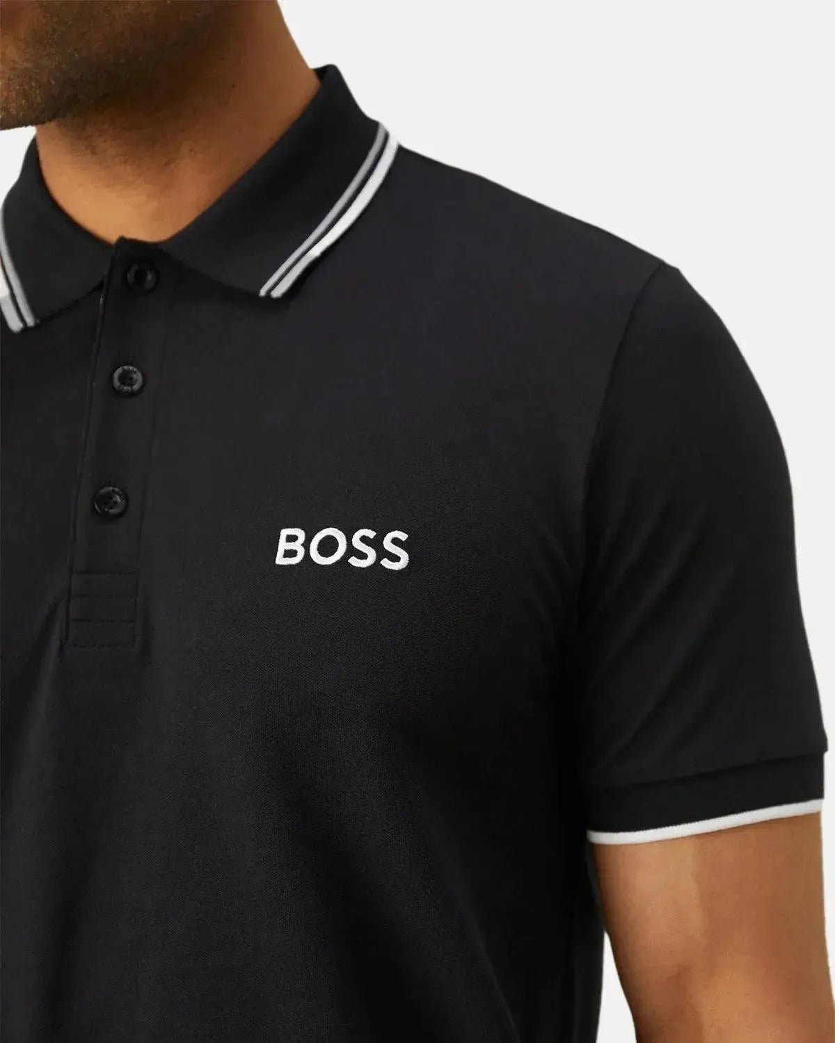 BOSS PADDY PRO POLO SHIRT DARK BLUE GREY - northern threads