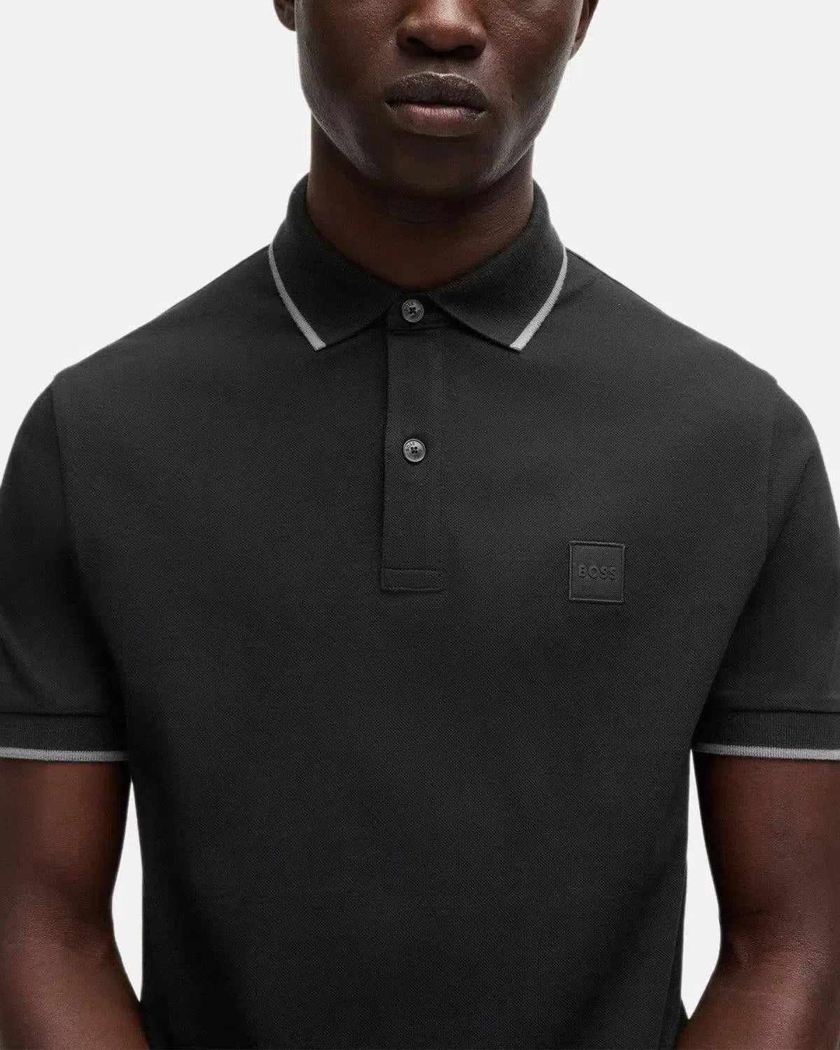 BOSS PASSERTIP POLO SHIRT BLACK - northern threads