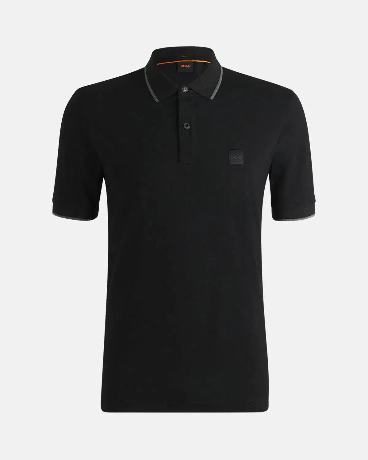 BOSS PASSERTIP POLO SHIRT BLACK - northern threads
