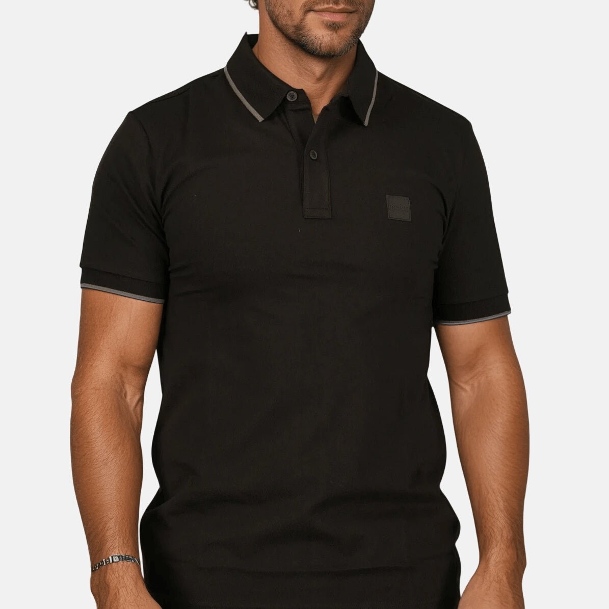 BOSS Passertip Polo Shirt Black - O18 - northern threads uk