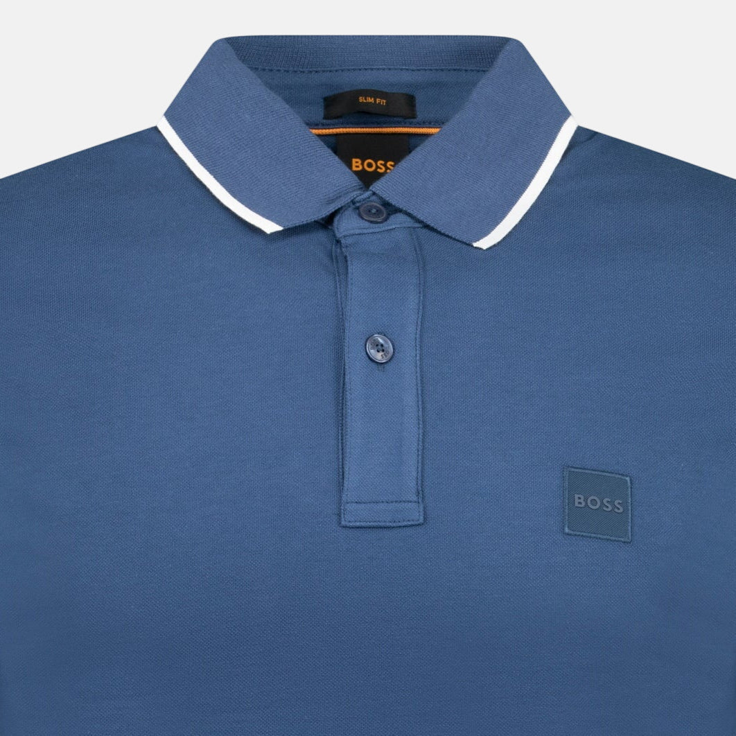 BOSS Passertip Polo Shirt Dark Blue - F30 - northern threads uk