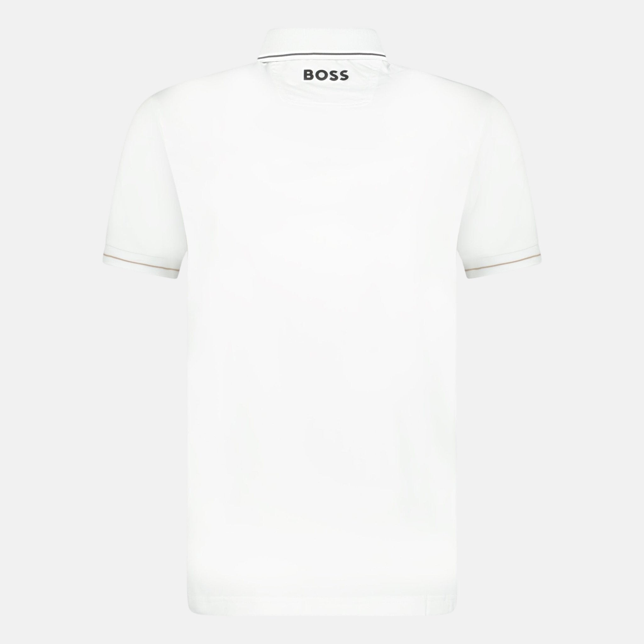 BOSS Paul Pro Polo Shirt White - B17 - northern threads uk