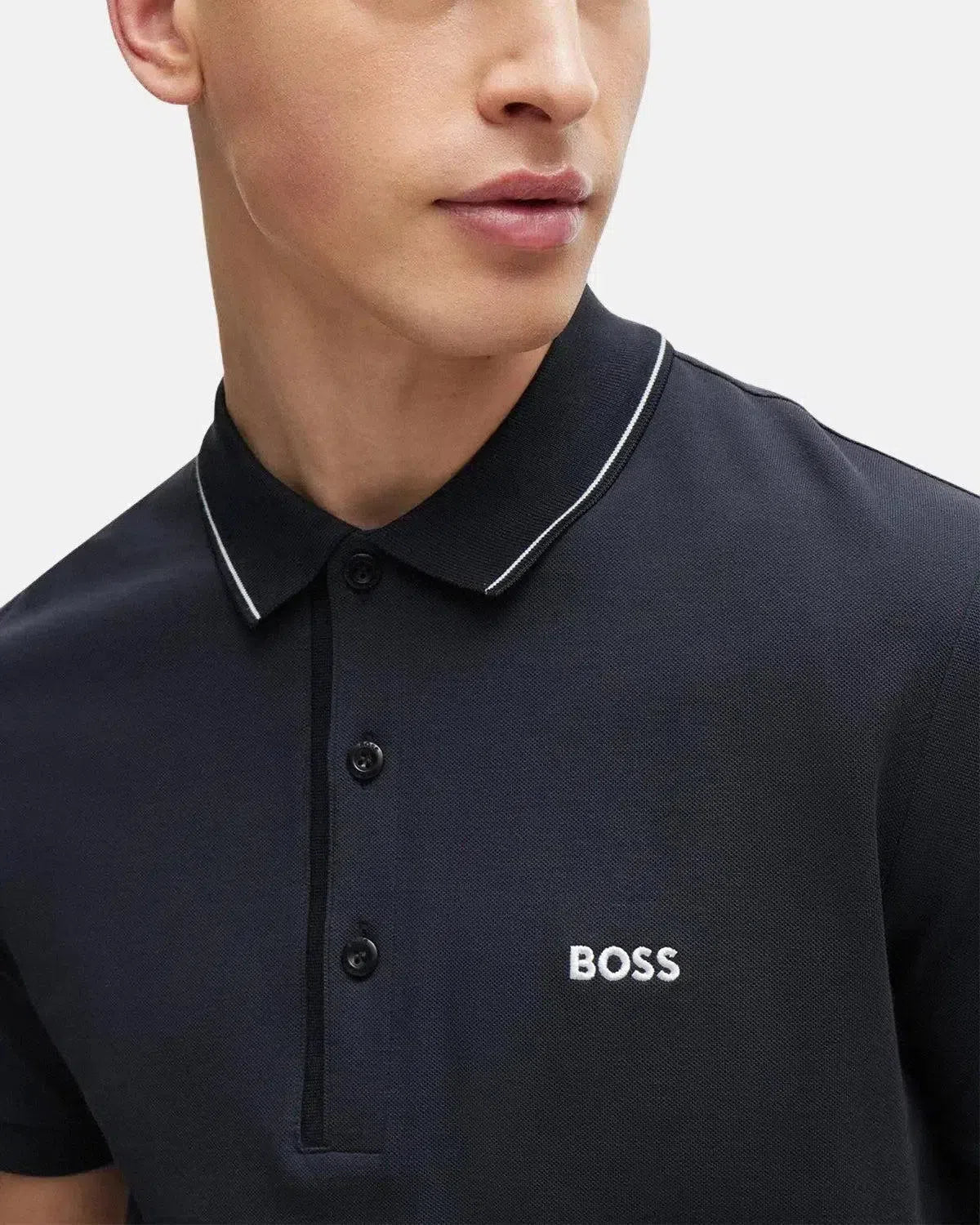BOSS PAULE 4 SLIM FIT POLO SHIRT DARK BLUE - northern threads