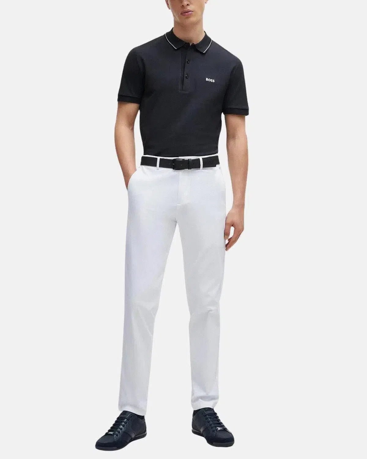 BOSS PAULE 4 SLIM FIT POLO SHIRT DARK BLUE - northern threads