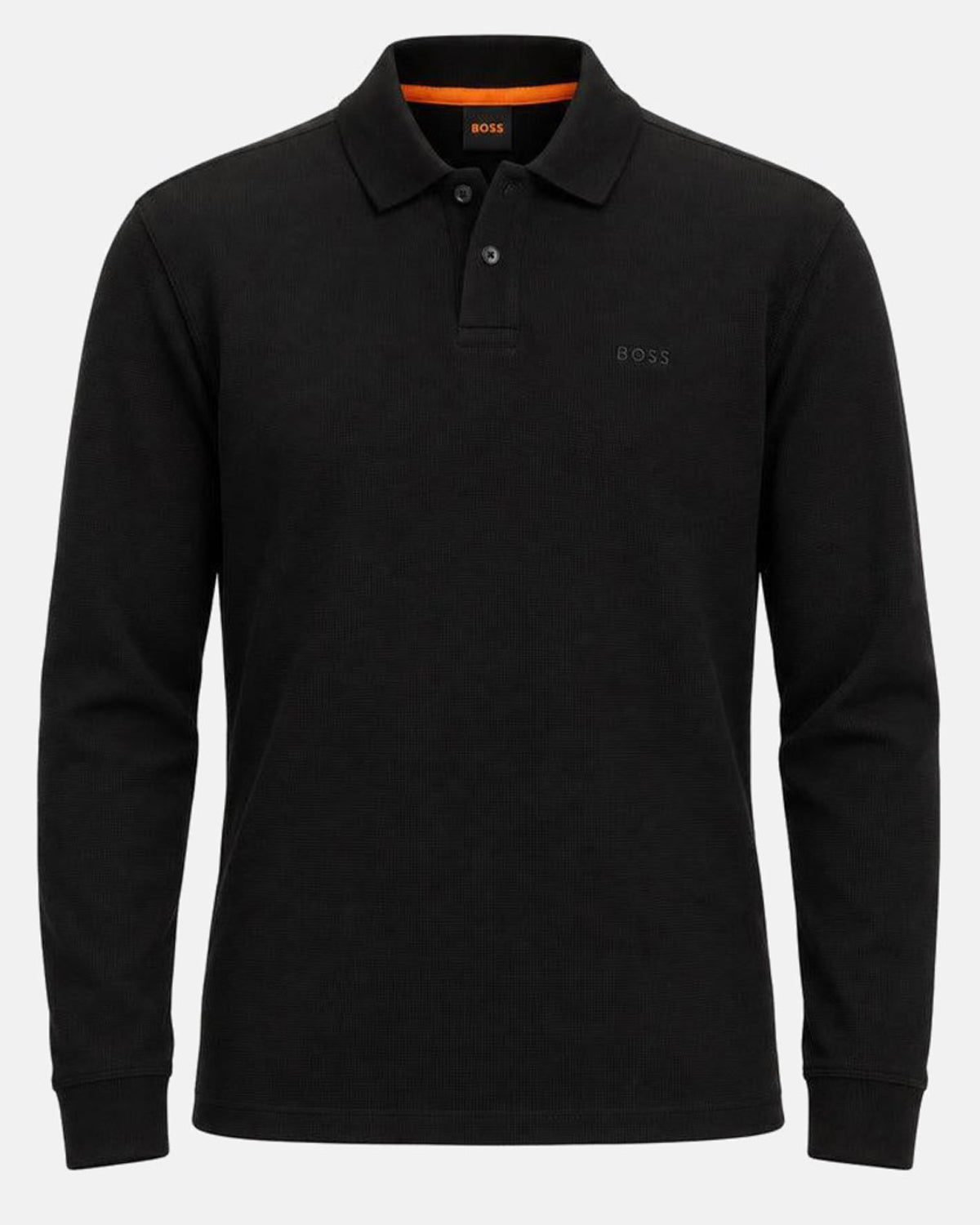 BOSS Petempestolong Long Sleeve Polo Shirt Black | Northern Threads Designer Menswear