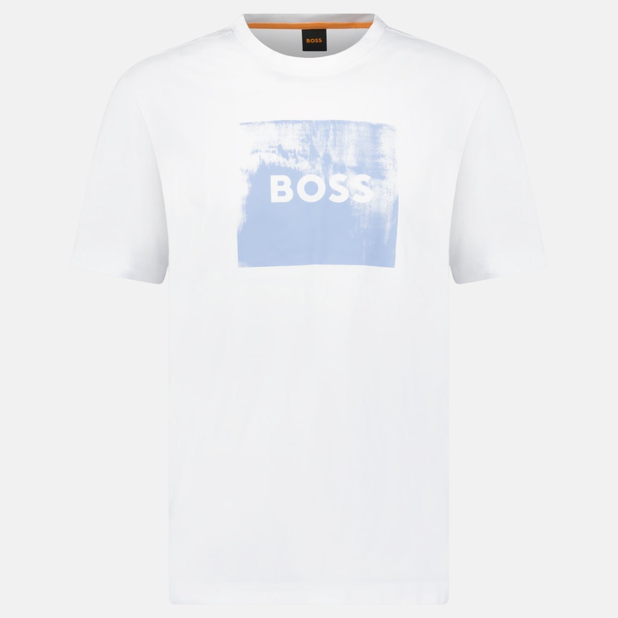 BOSS Regular Fit Graphic Print T-Shirt White - C11 - northern threads uk