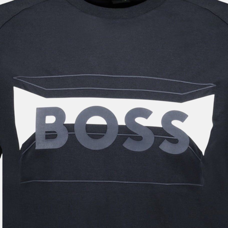 BOSS Regular - Fit Logo Artwork T-Shirt Black - C77 - northern threads uk