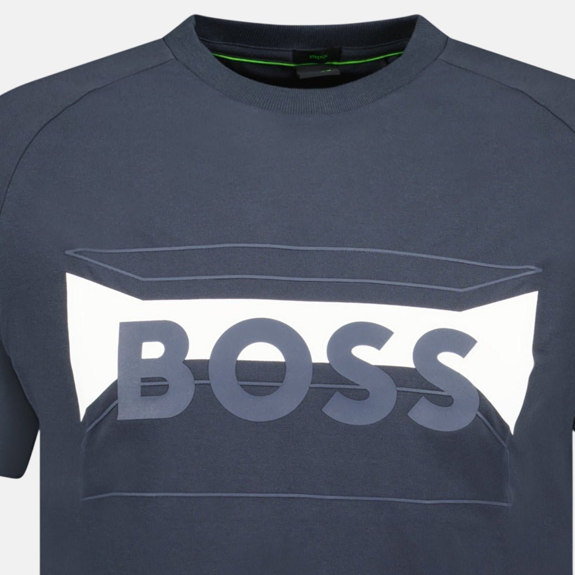 BOSS Regular - Fit Logo Artwork T-Shirt Navy - C14 - northern threads uk