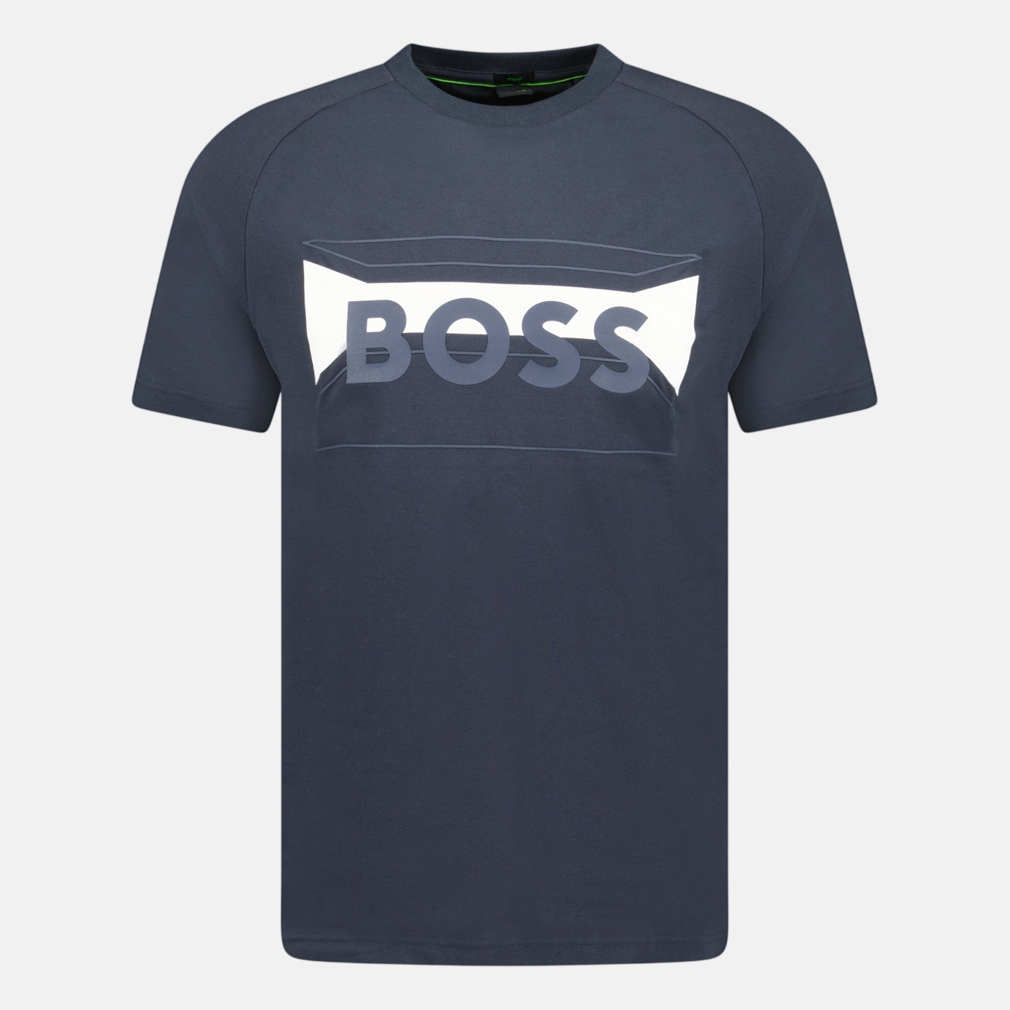 BOSS Regular - Fit Logo Artwork T-Shirt Navy - C14 - northern threads uk