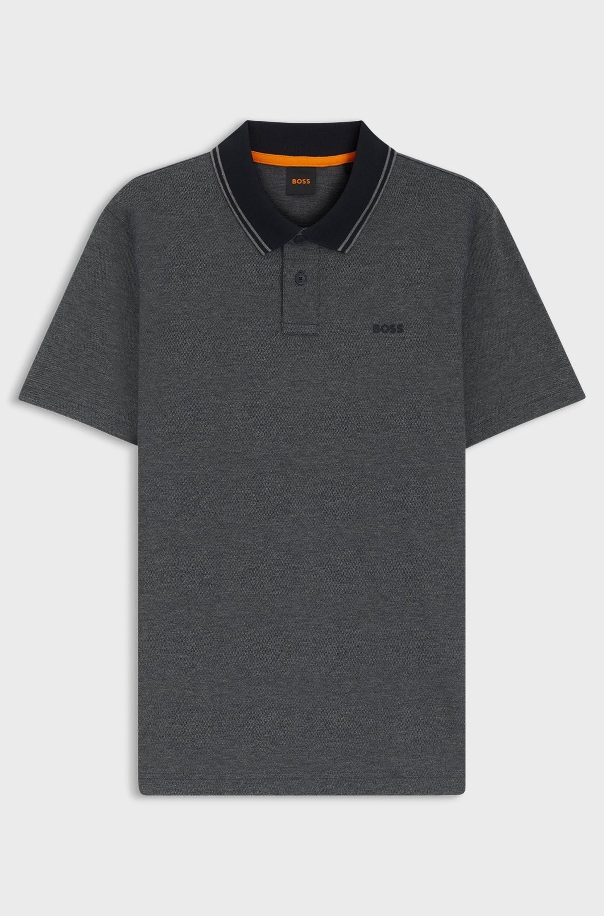 BOSS Relaxed Fit Oxford Piqué New Polo Shirt Dark Blue | Northern Threads Designer Menswear