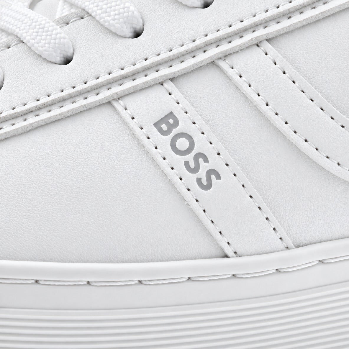 BOSS Rhys Tennis Trainers White | Northern Threads Designer Menswear