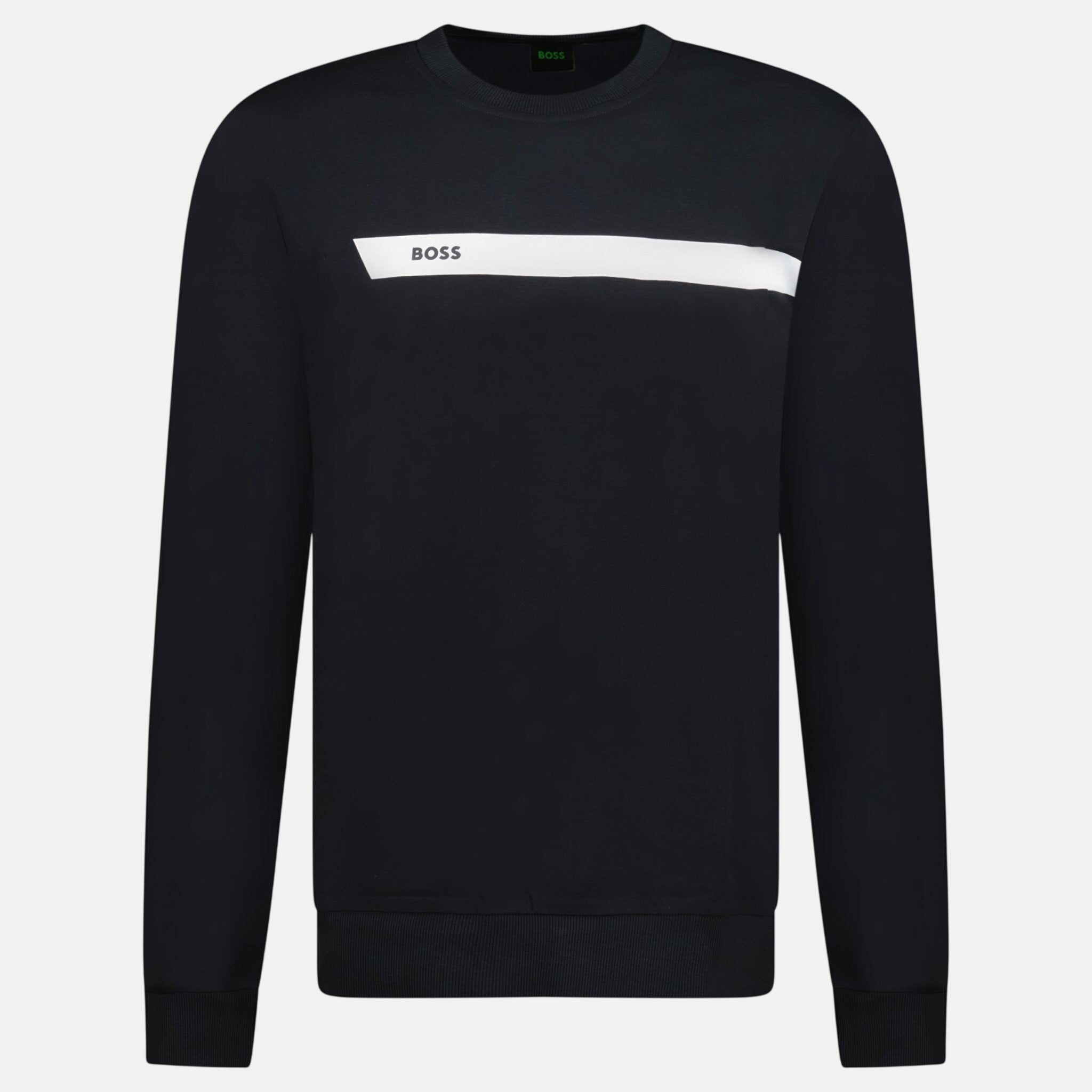 BOSS Salbo 1 Crewneck Sweatshirt Black White - A70 - northern threads uk