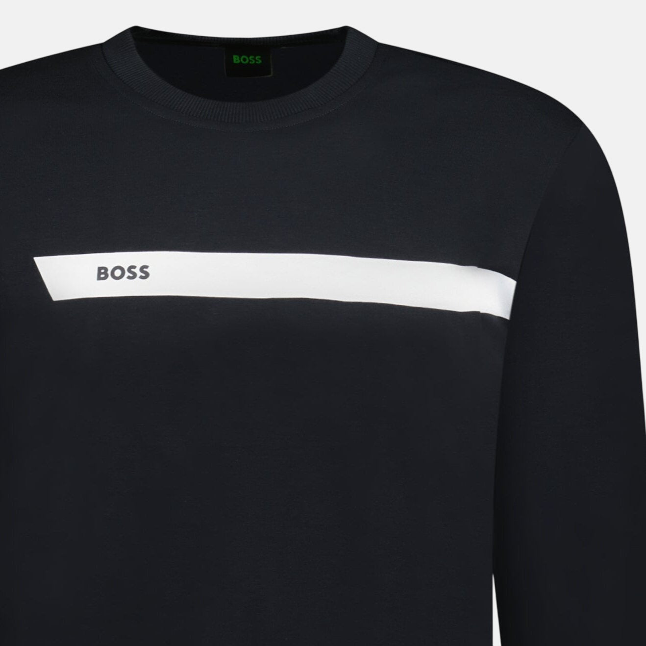BOSS Salbo 1 Crewneck Sweatshirt Black White - A70 - northern threads uk