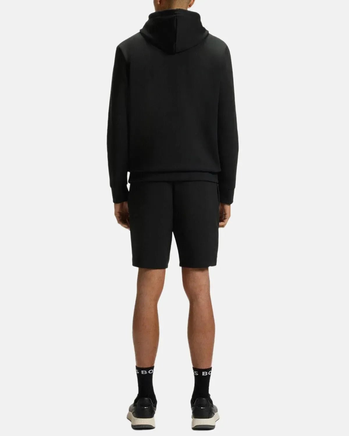 BOSS SOODY ZONE EMBOSSED LOGO HOODIE BLACK - northern threads