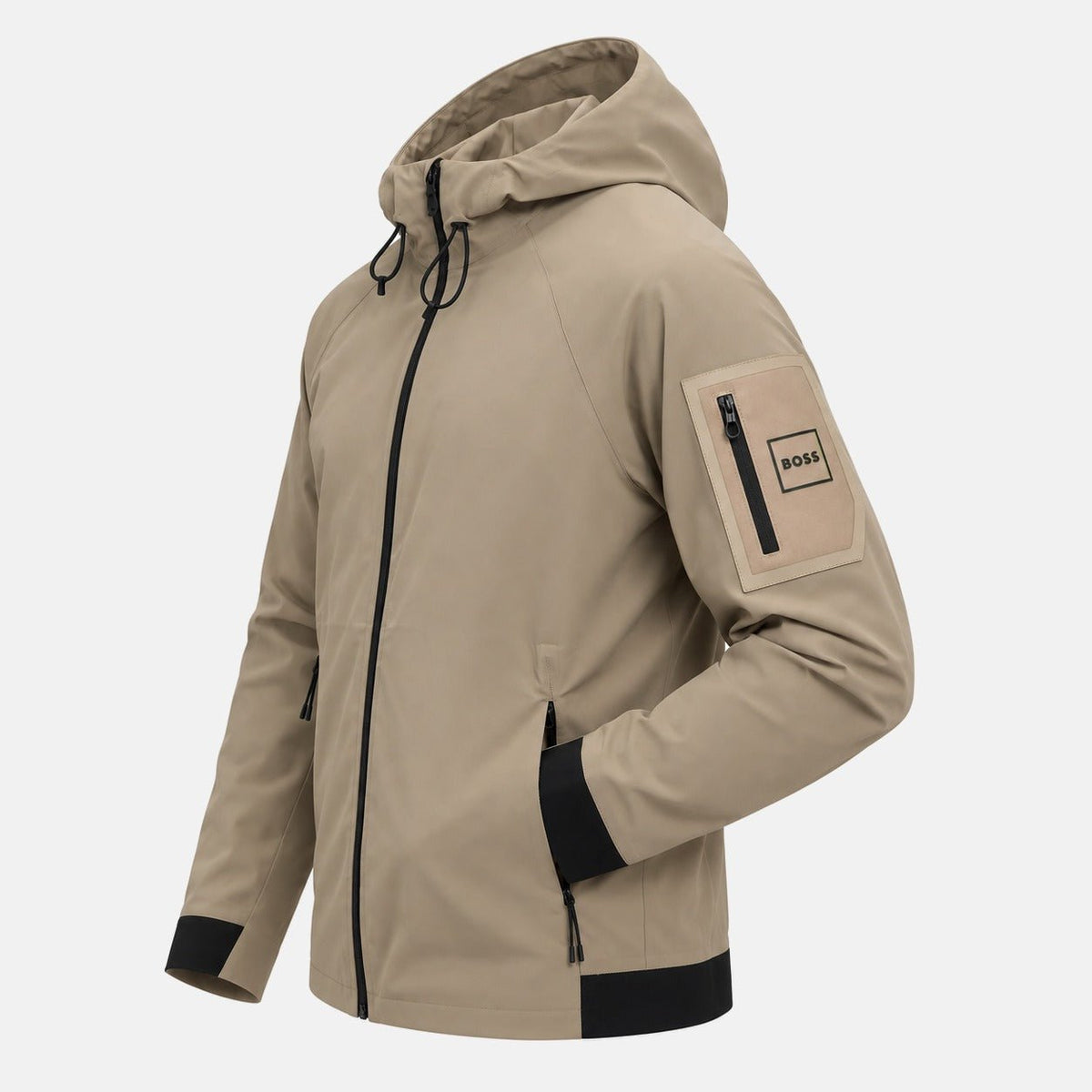 BOSS Terrace Soft Shell Jacket Light Pastel Khaki Green | Northern Threads Designer Menswear