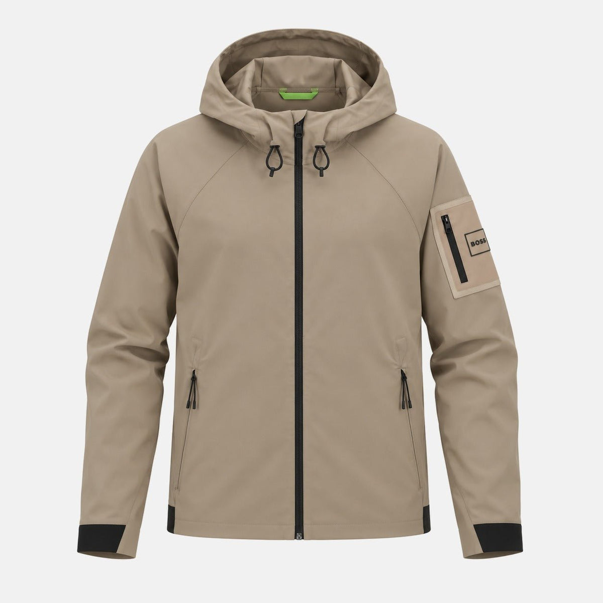 BOSS Terrace Soft Shell Jacket Light Pastel Khaki Green | Northern Threads Designer Menswear