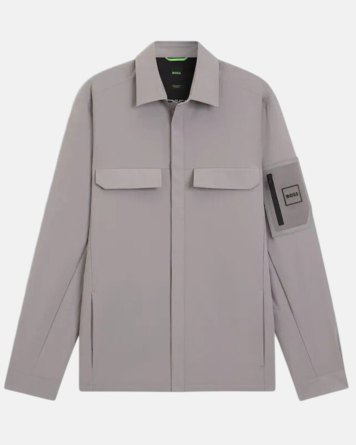 BOSS Tour Overshirt Open Grey | Northern Threads Designer Menswear