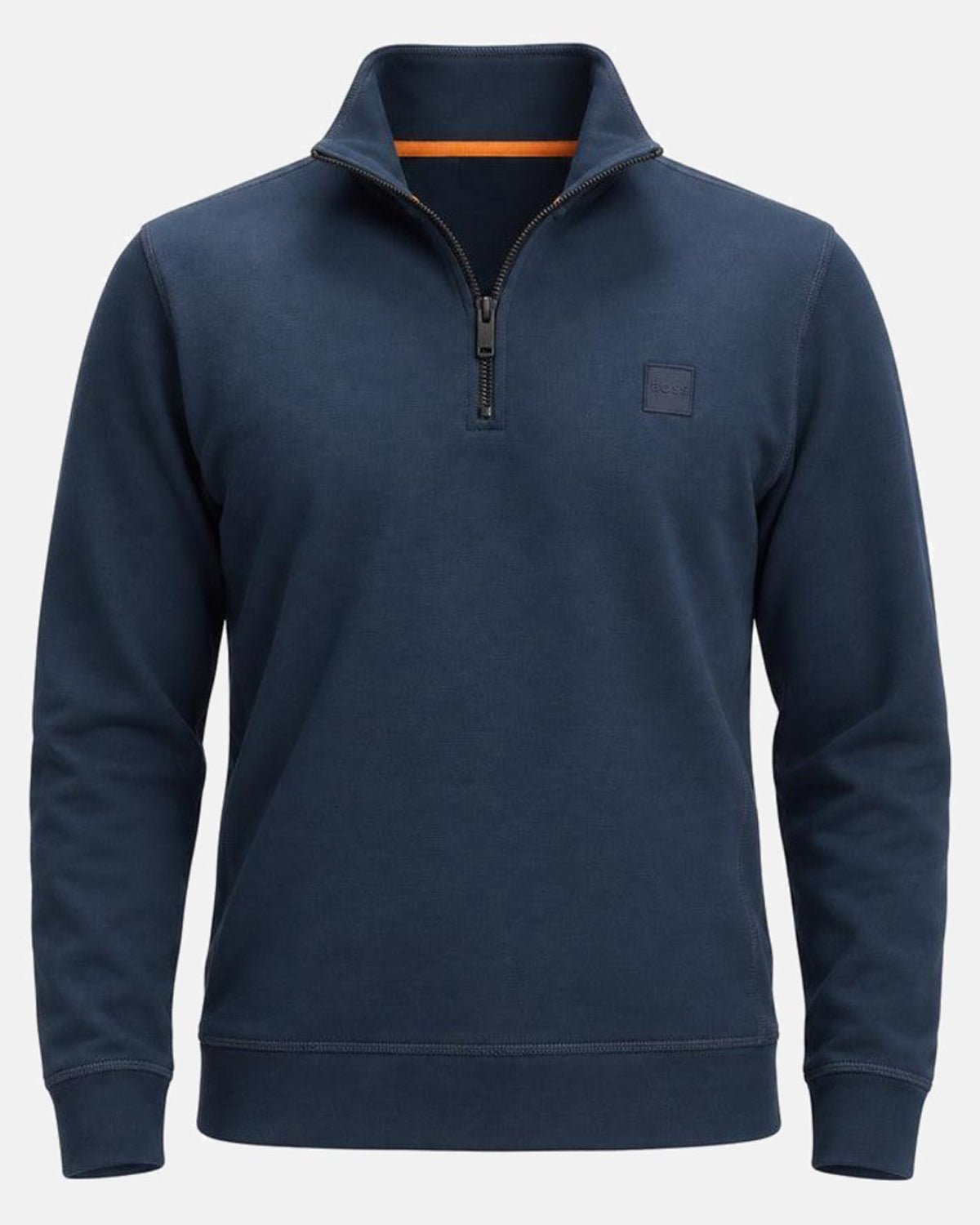 BOSS Zetrust Quarter Zip Sweatshirt Open Blue | Northern Threads Designer Menswear