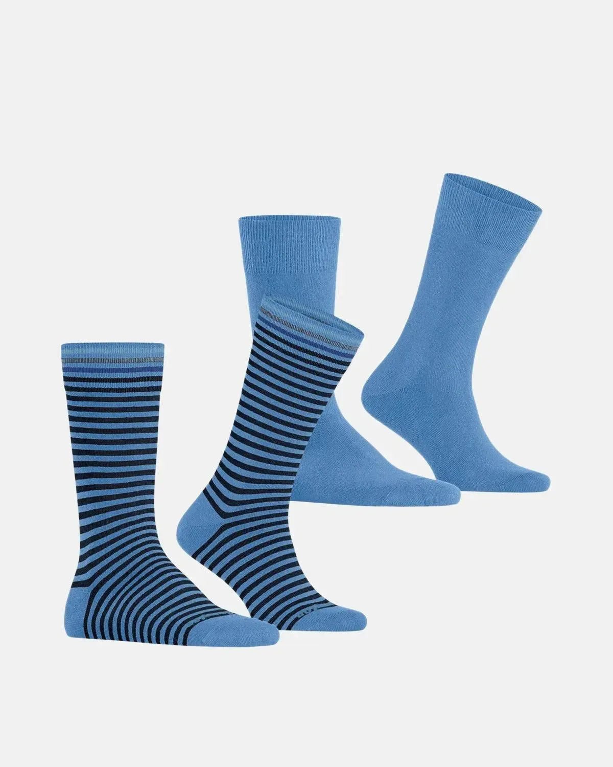 BURLINGTON EVERYDAY STRIPE 2 - PACK SOCKS MARINA - BURLINGTON-21087-6884-40-46 - northern threads uk