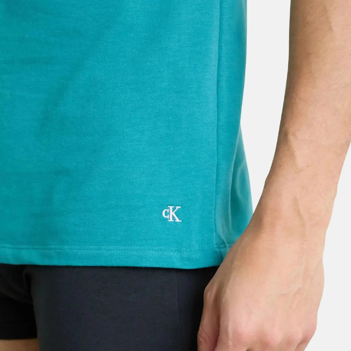 Calvin Klein 3 Pack Cotton Stretch T-Shirts Buff Pink Bayou Glacier | Northern Threads Designer Menswear
