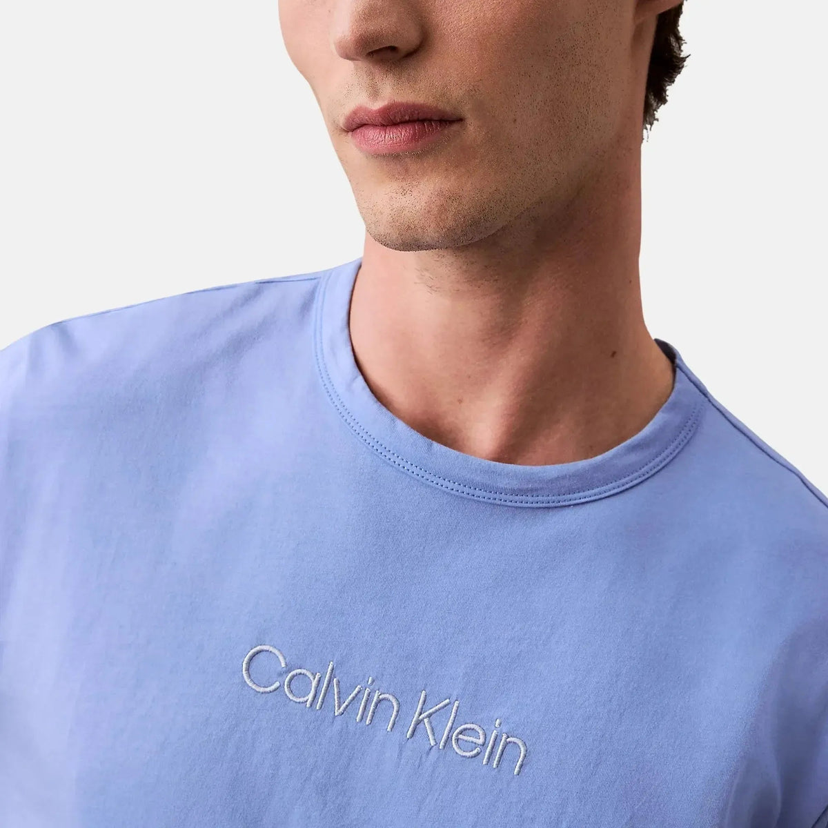 Calvin Klein Cotton Crew T-Shirt Glacier | Northern Threads Designer Menswear