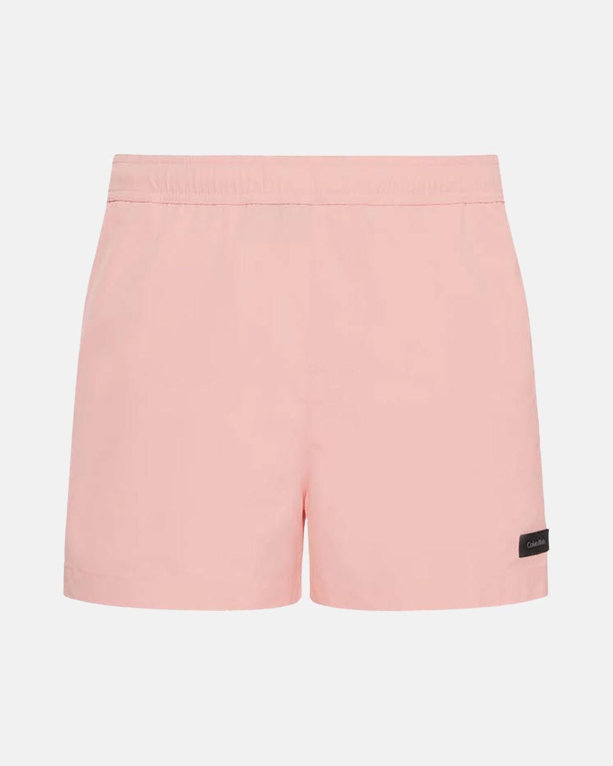 CALVIN KLEIN TAG LOGO SWIM SHORTS PINK - CALVIN-KLEIN-KM0KM00941-U03-S - northern threads uk