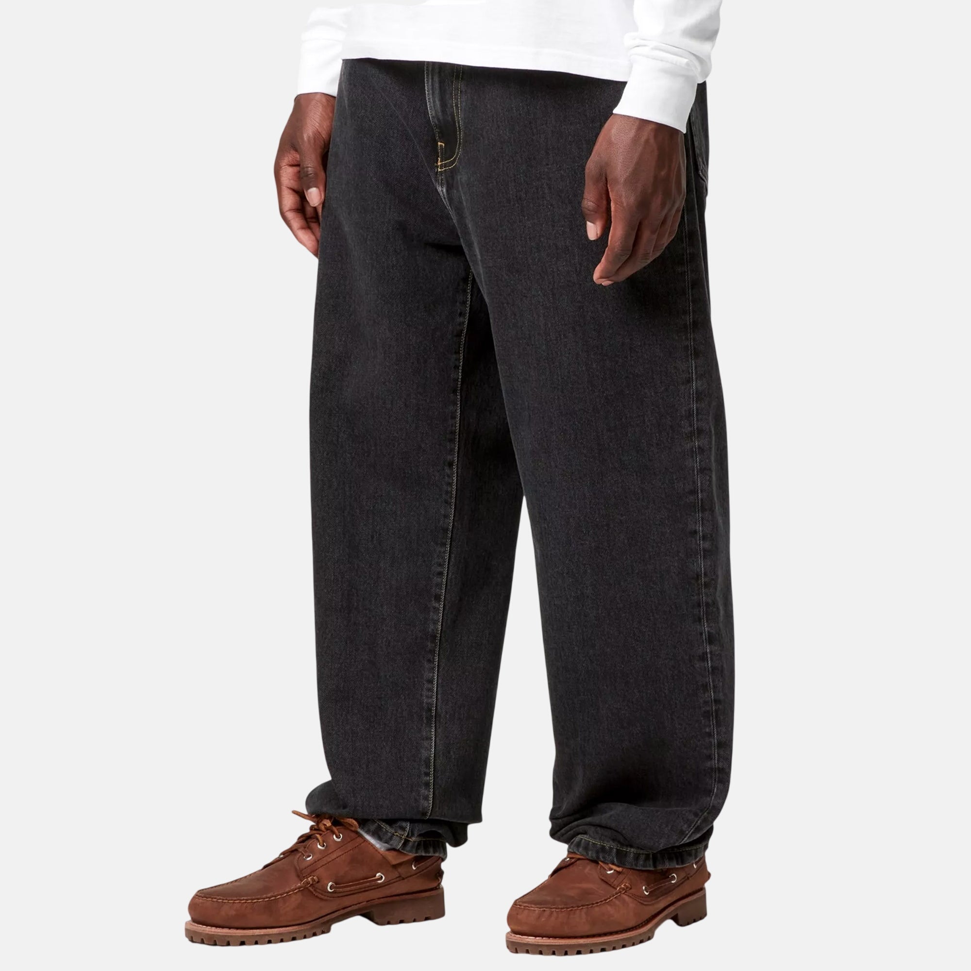 Carhartt WIP Aaron Pant Black Stone Washed - SPR571-30 - northern threads uk