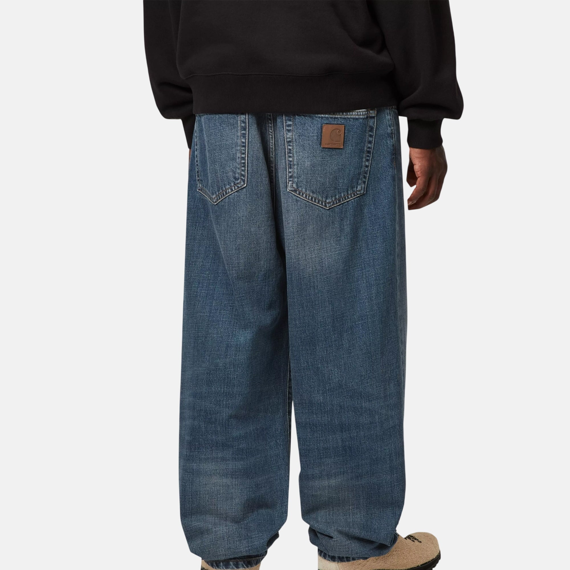 Carhartt WIP Aaron Pant Blue Dark Used - SPR994-30 - northern threads uk