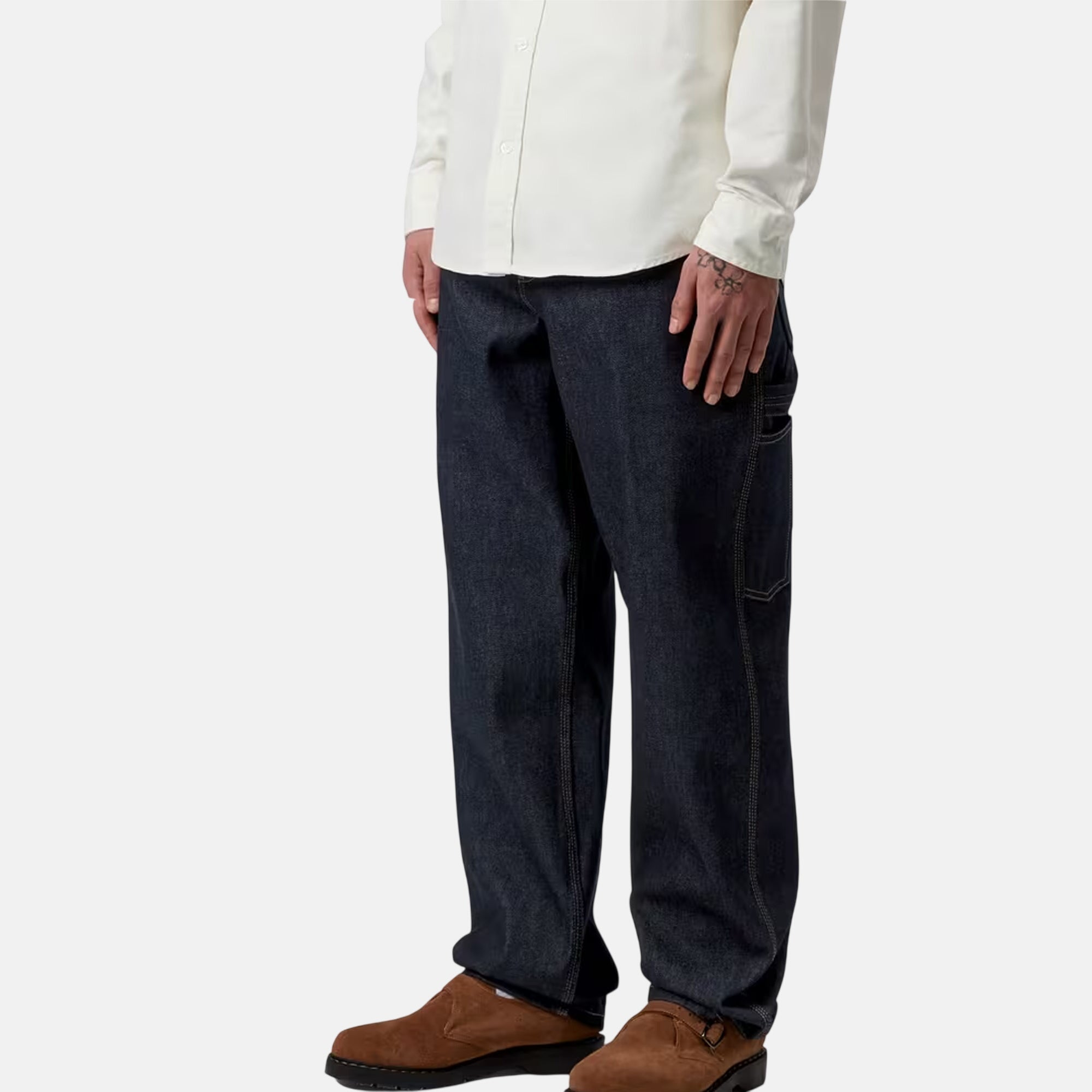 Carhartt WIP Denim Single Knee Pant Blue Rigid - SPR1117-30 - northern threads uk