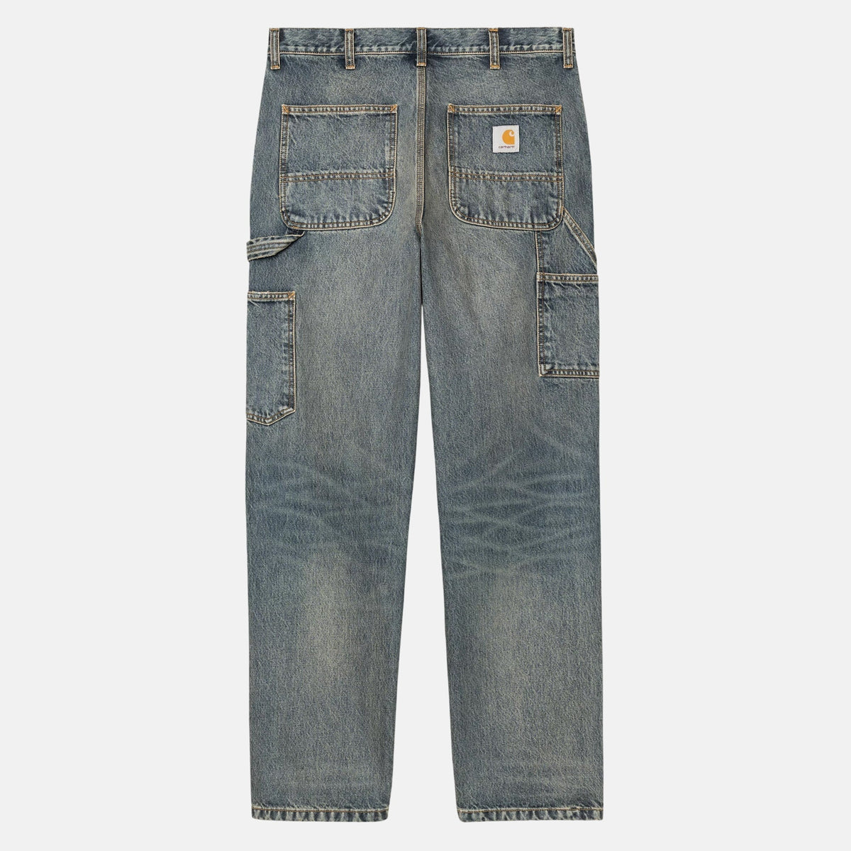 Carhartt WIP Denim Single Knee Pant Blue Worn Used Washed | Northern Threads Designer Menswear