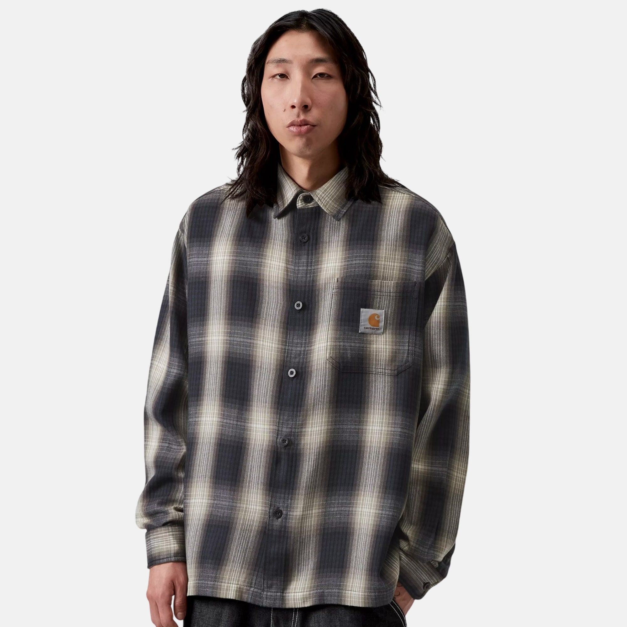 Carhartt WIP Harlin Shirt Check Jupiter - SPR1035-M - northern threads uk