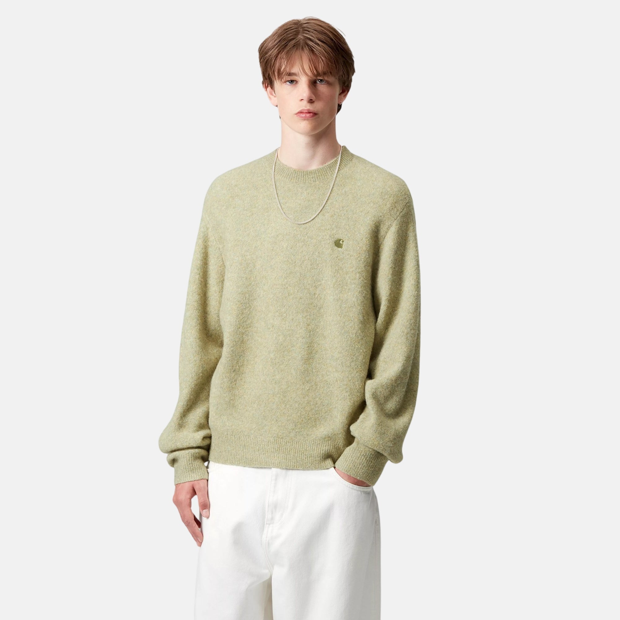 Carhartt WIP Knitted Curtis Sweater Jumper Tangled Brass - SPR993-M - northern threads uk