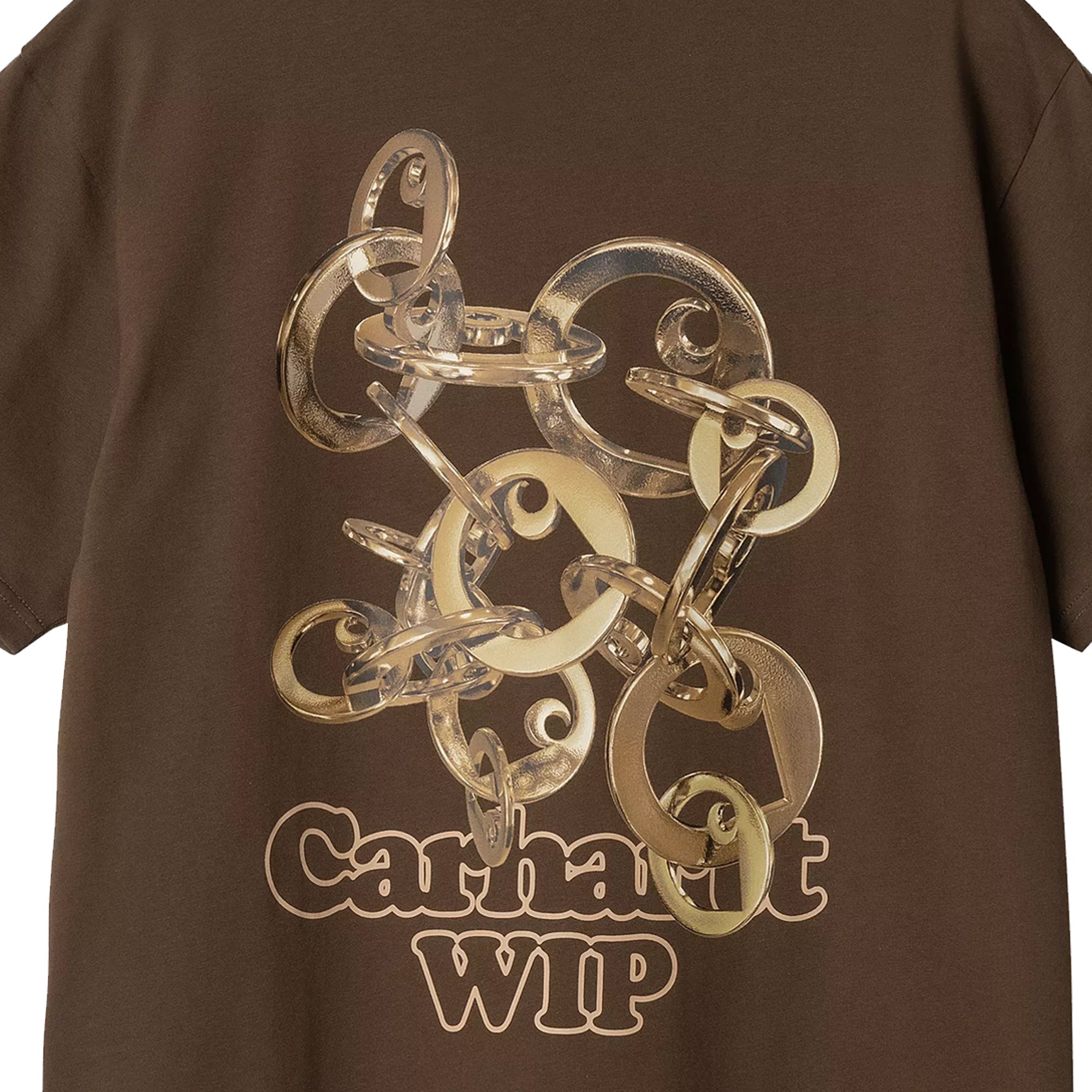 Carhartt WIP Linked Charms T-Shirt Liberica Gold - SS25037-S - northern threads uk