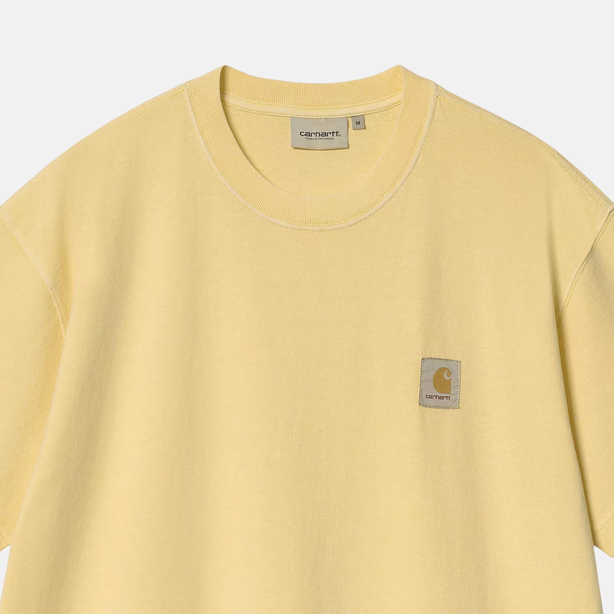 Carhartt WIP Nelson T-Shirt Air Yellow Garment Dyed - SPR370-S - northern threads uk