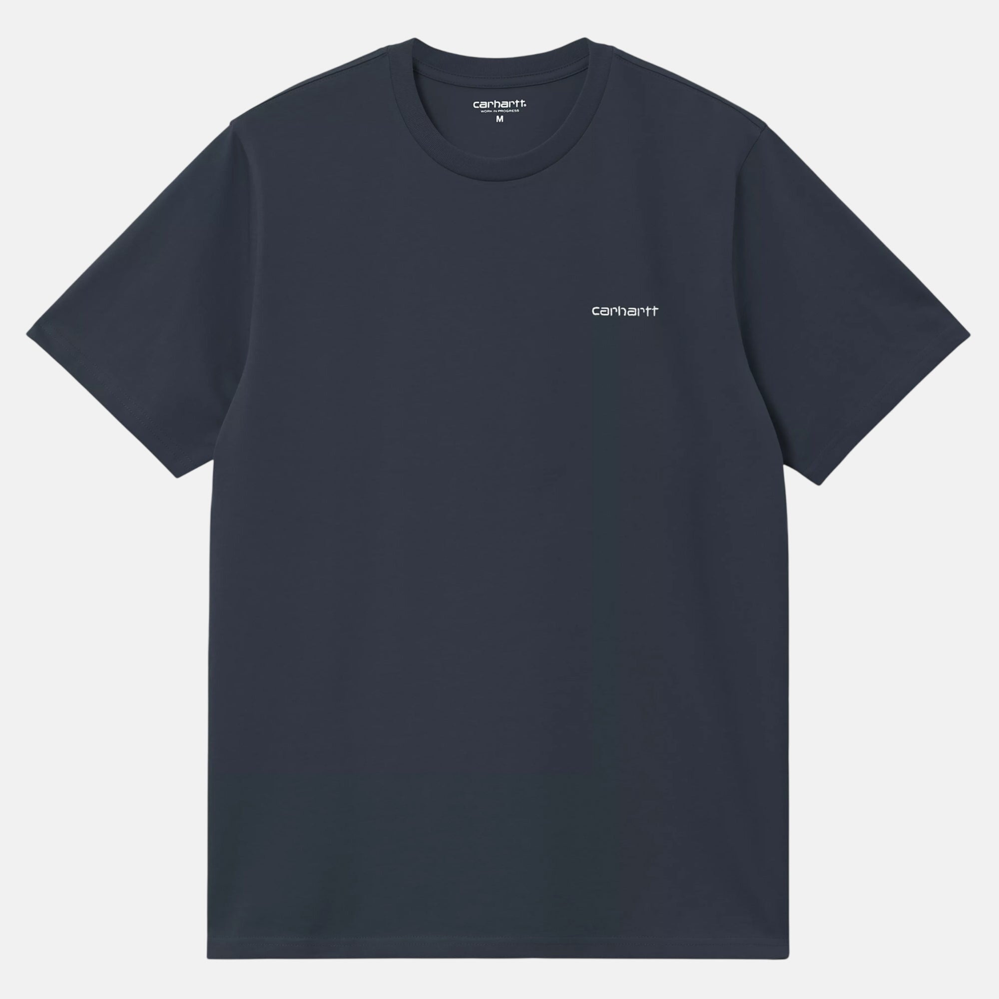 Carhartt WIP Script Embroidery T-Shirt Deep Night White - SPR1290-M - northern threads uk