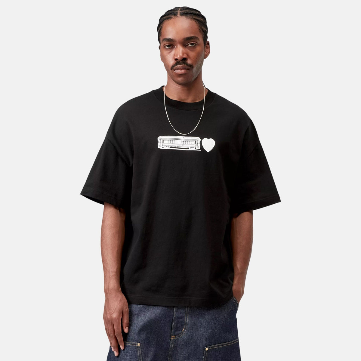 Carhartt WIP S/S Deconstructed Label T-Shirt Black | Northern Threads Designer Menswear