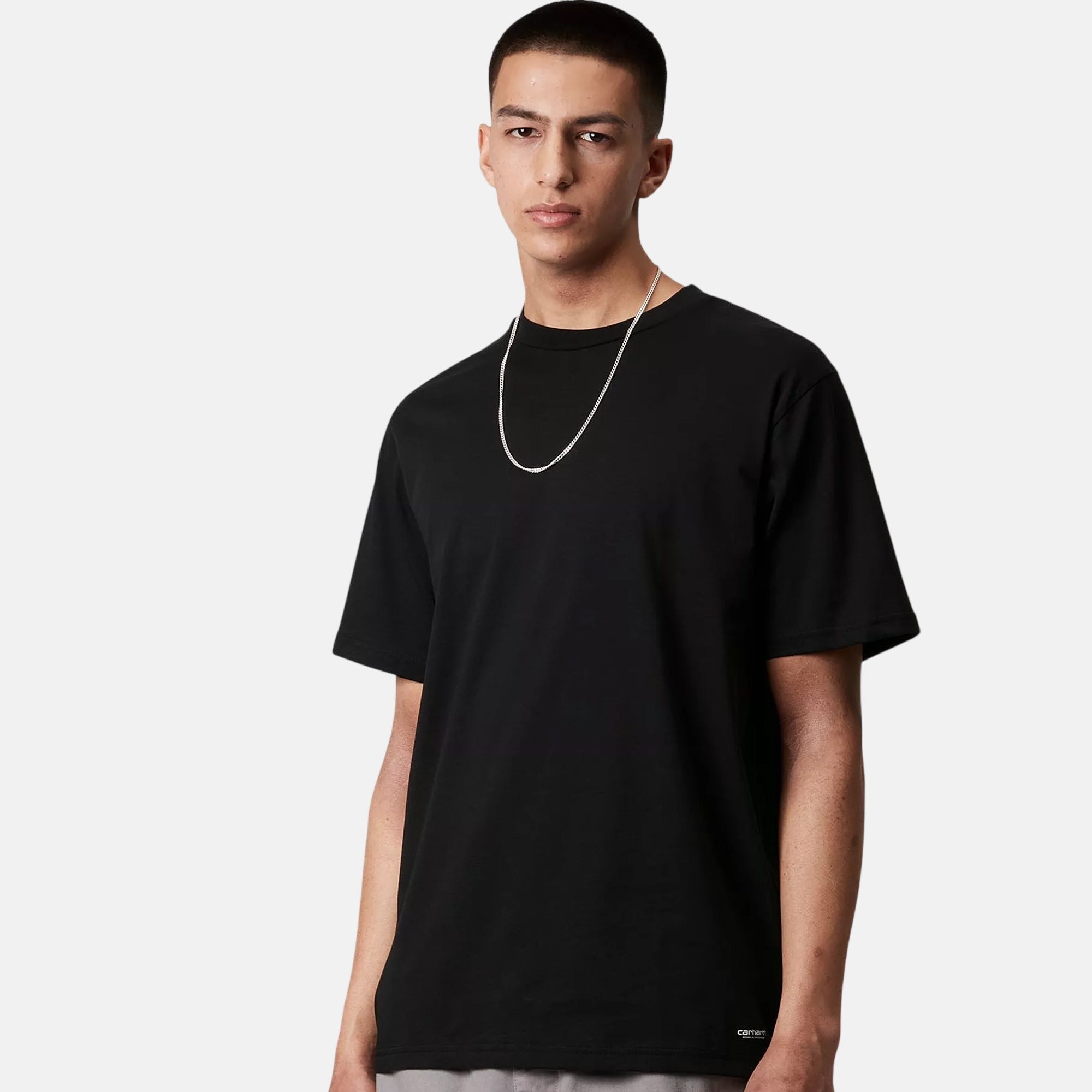 Carhartt WIP Standard Crew Neck T-Shirt 2 Pack Black Black - SPR078-S - northern threads uk