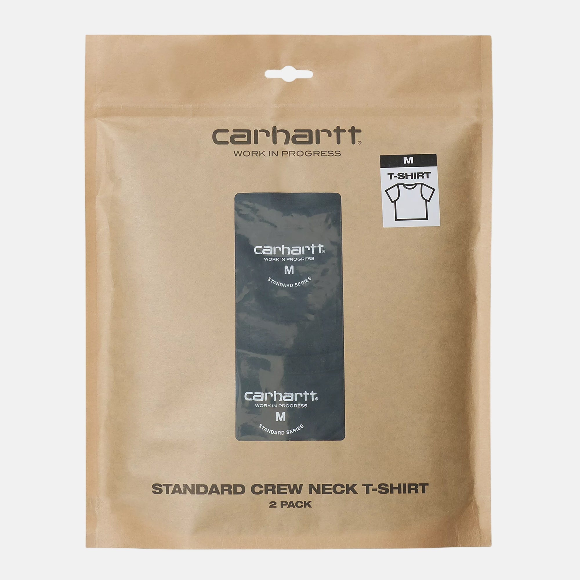 Carhartt WIP Standard Crew Neck T-Shirt 2 Pack Black Black - SPR078-S - northern threads uk